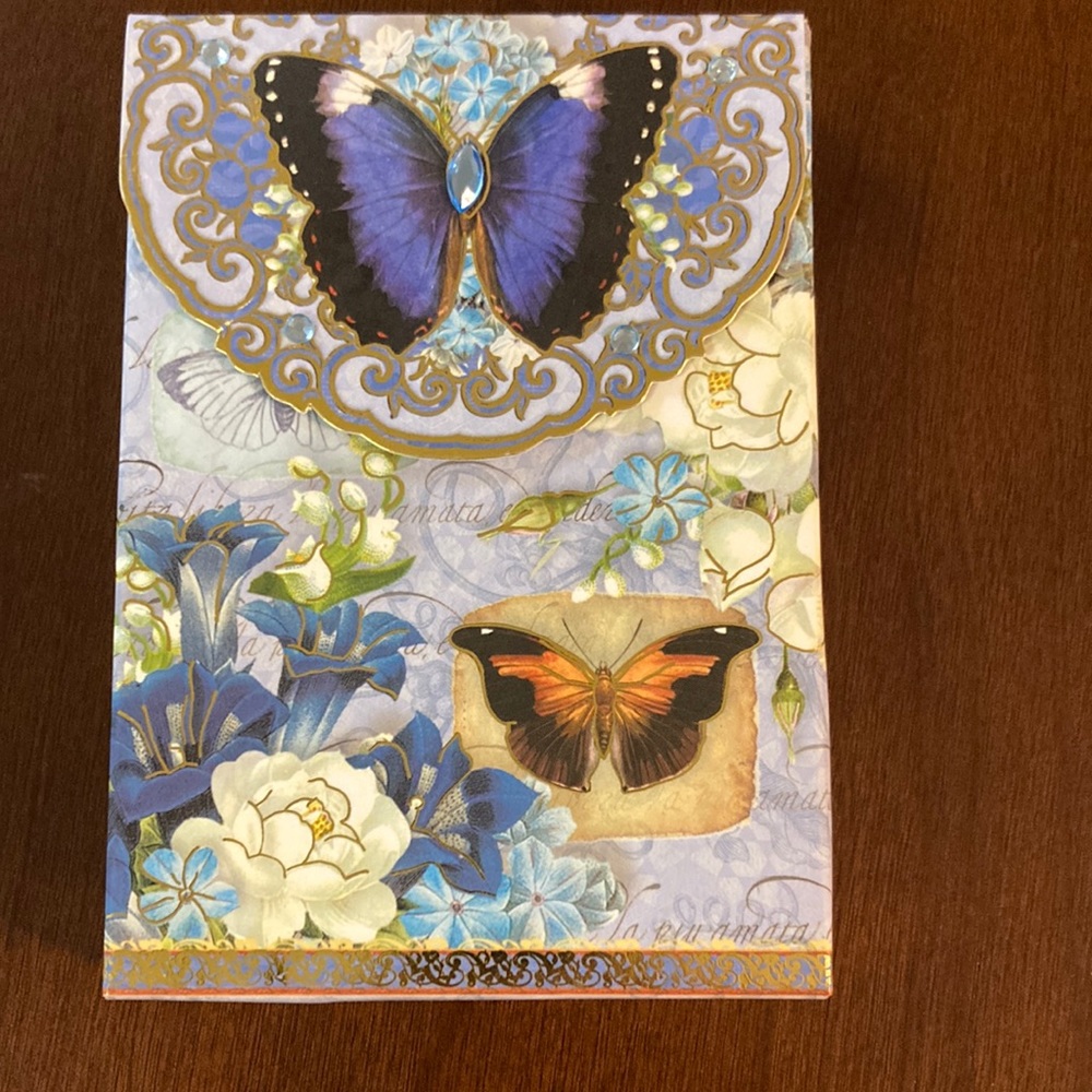 Punch Studio Butterfly Keepsake Pouch